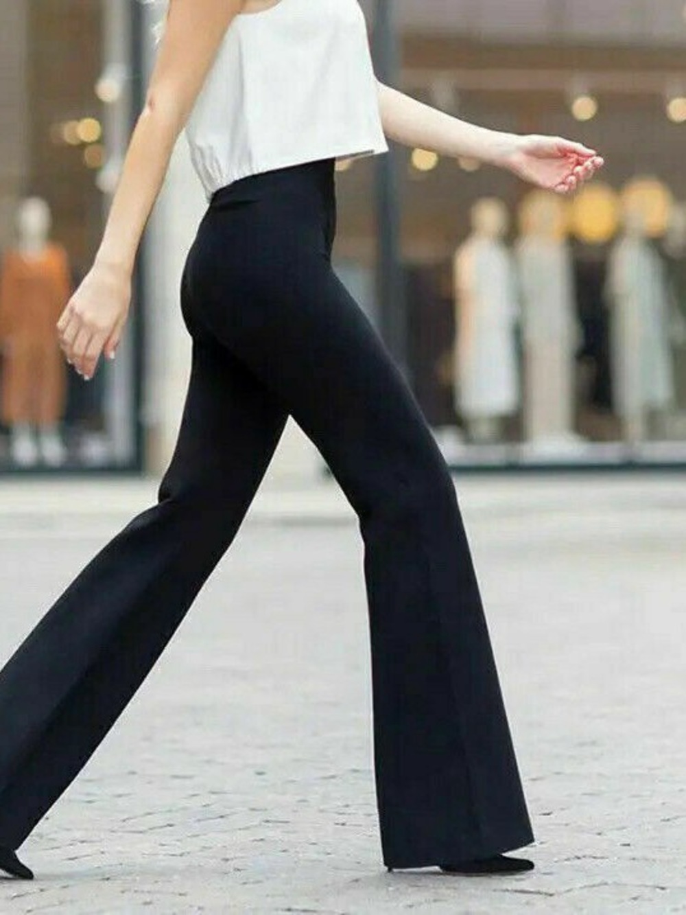 SPANX Black High-Rise Flared Pants